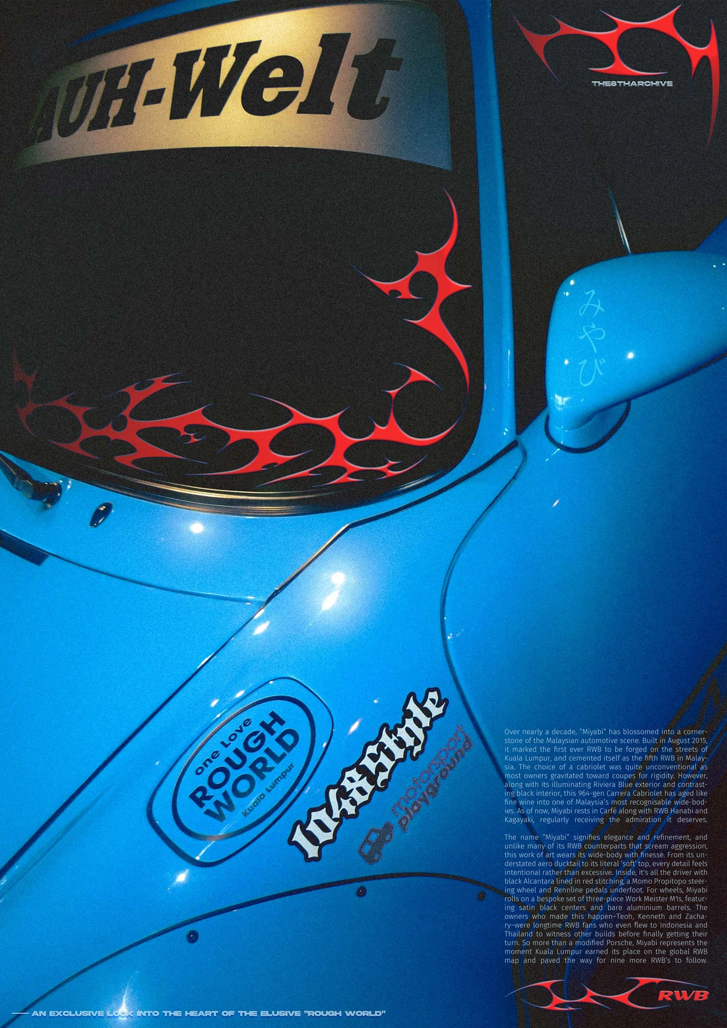Limited edition poster titled Miyabi RWB featuring RWB Miyabi